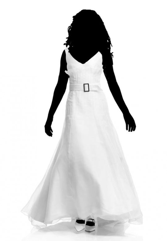 Brudekjole med V-neck