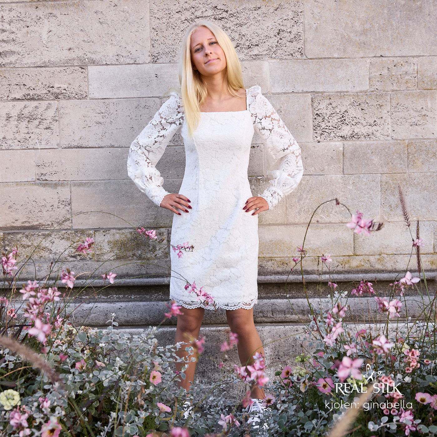 Konfirmationskjole Ginabella i stretch-blonde