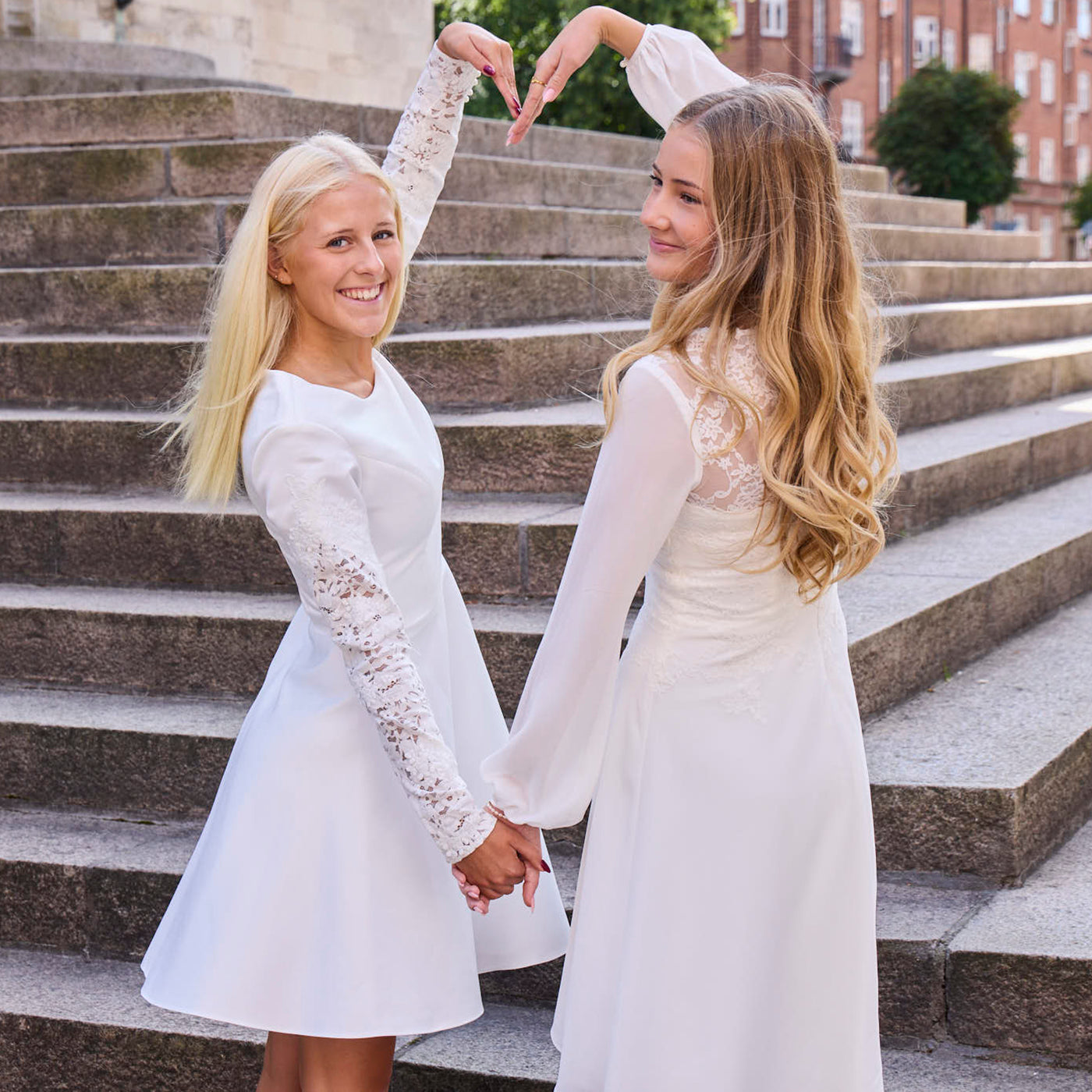 Konfirmationskjole Glimt i let chiffon