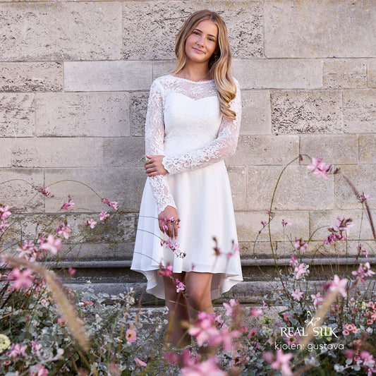 Konfirmationskjole Gustava med 3D-blonde