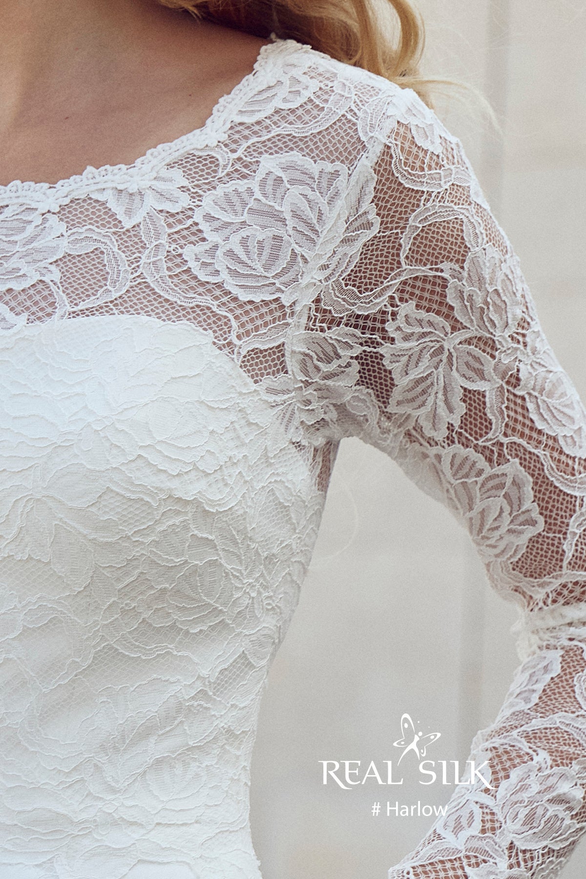 Konfirmationskjole 2027 Harlow | Blonder & High-Low Skørt | Real Silk
