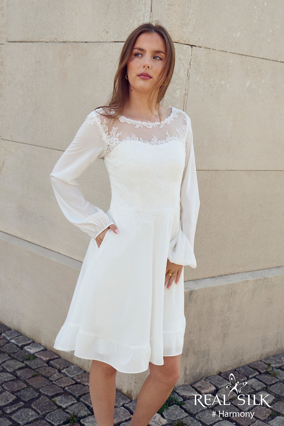 Konfirmationskjole 2027 Harmony | Blonder & Chiffon | Real Silk