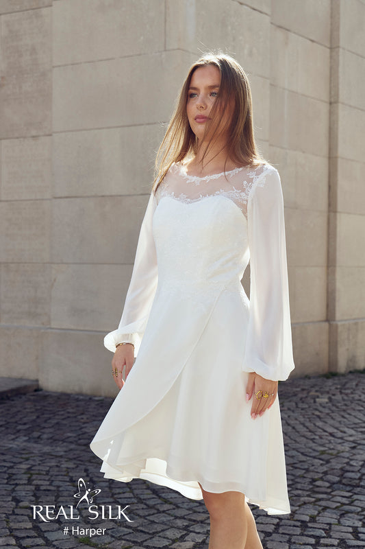 Konfirmationskjole 2027 Harper | Blonder & Chiffon | Real Silk