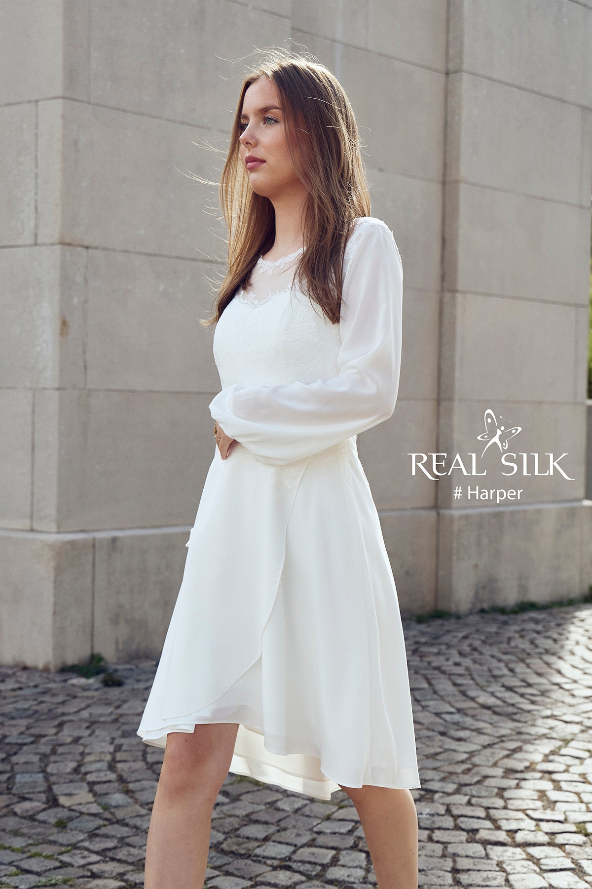 Konfirmationskjole 2027 Harper | Blonder & Chiffon | Real Silk