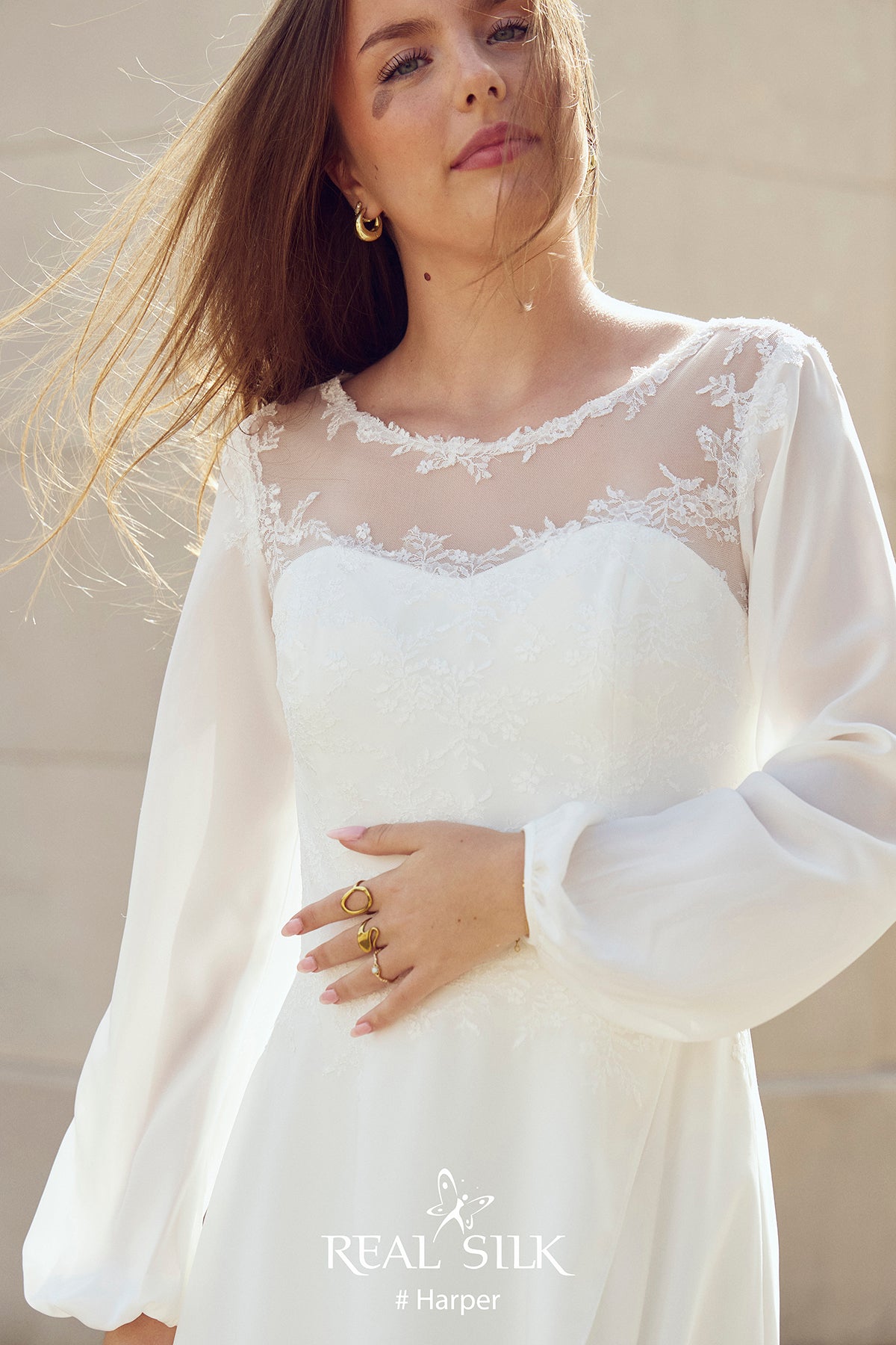 Konfirmationskjole 2027 Harper | Blonder & Chiffon | Real Silk