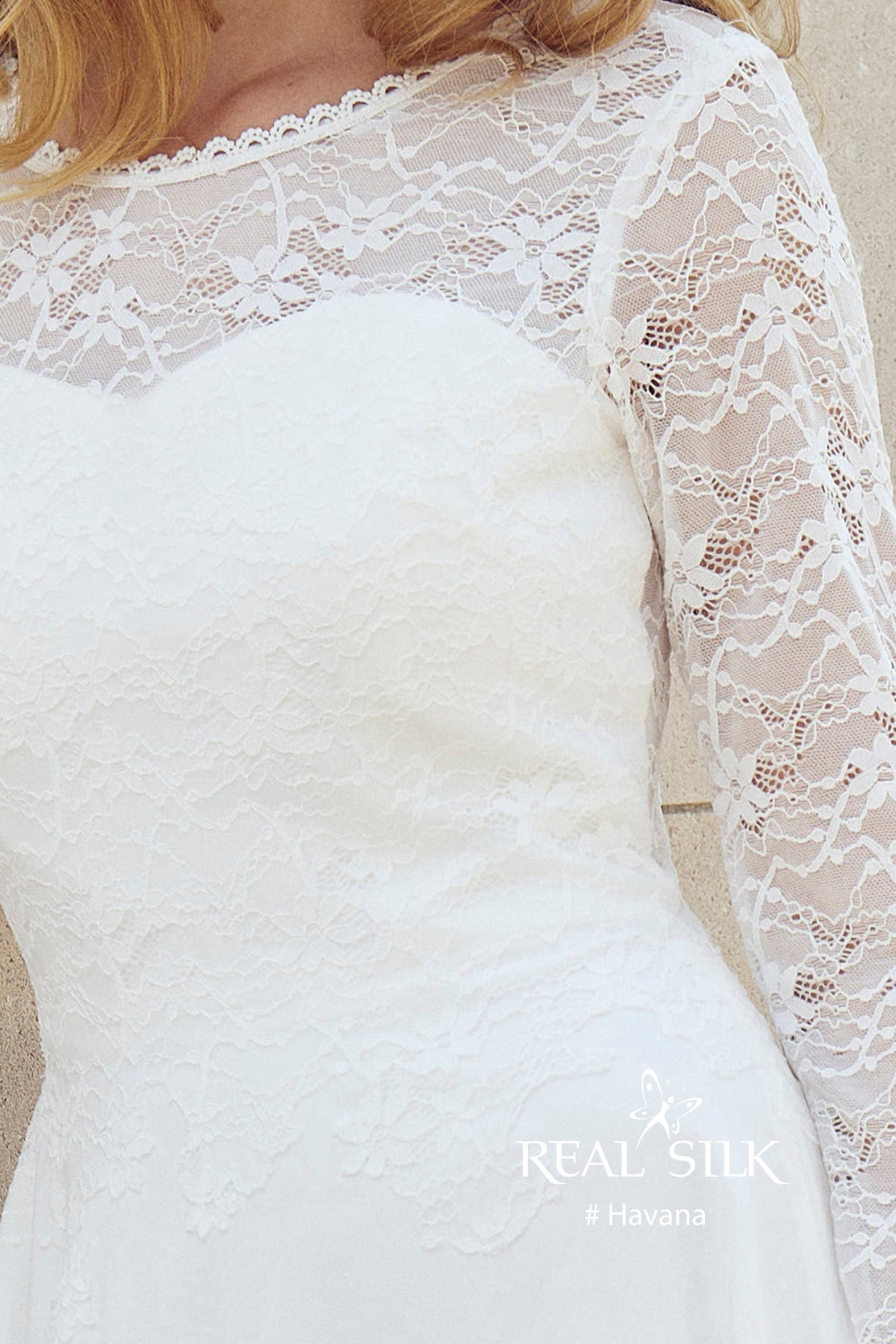 Konfirmationskjole 2027 Havana | Stretch-blonde & Chiffon | Real Silk