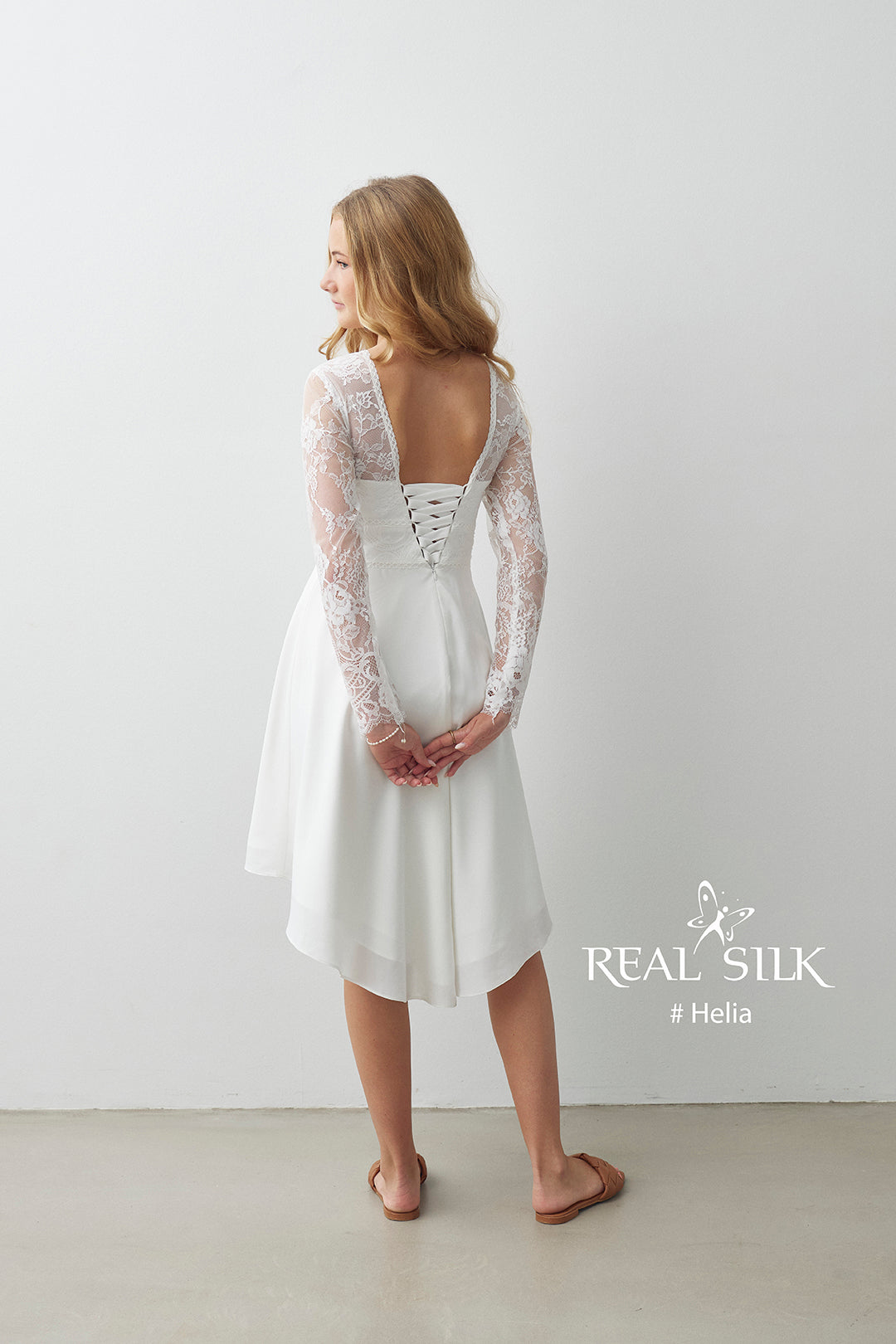 Konfirmationskjole 2027 Helia | Blonde & Chiffon | Real Silk