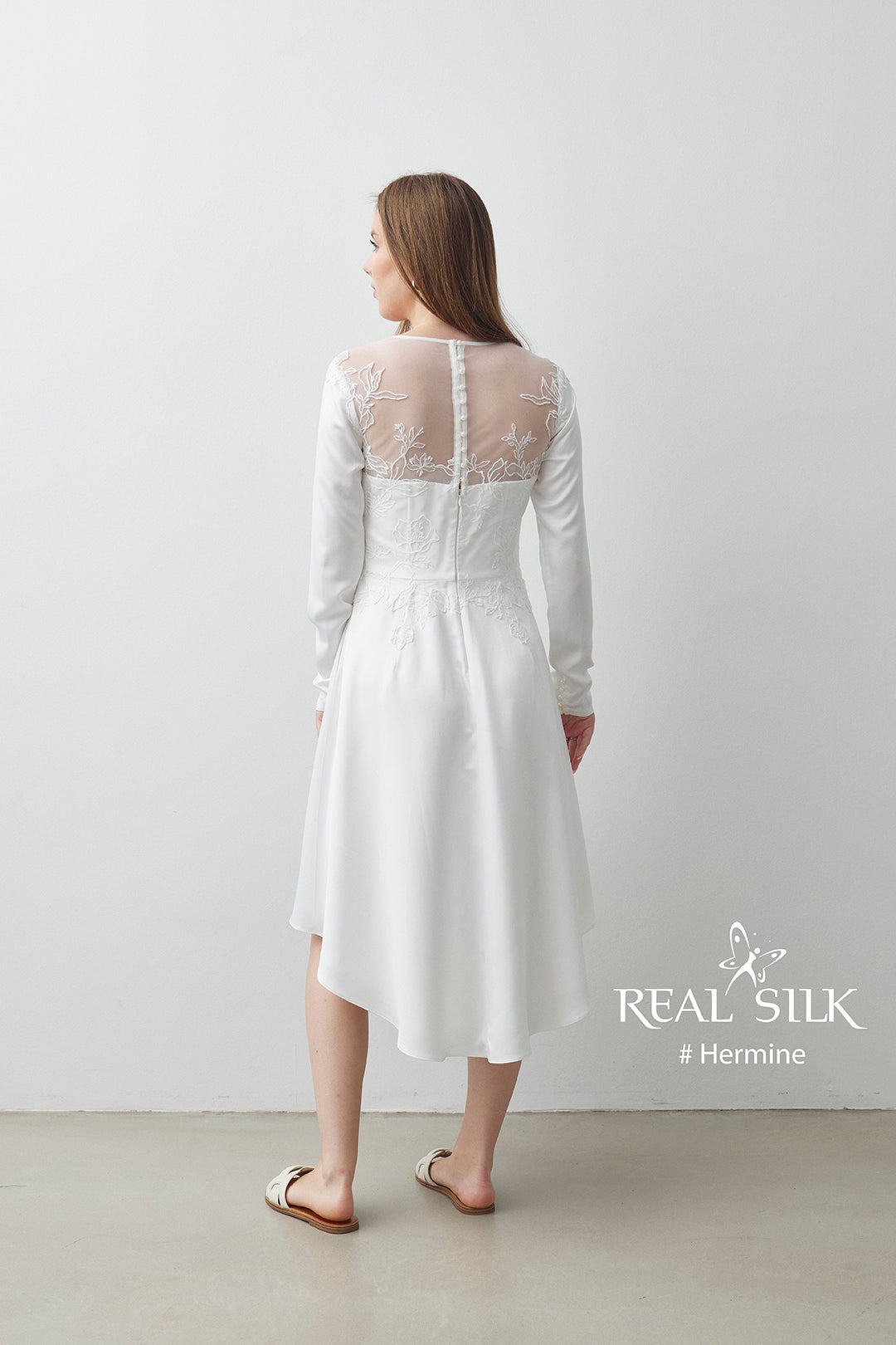 Konfirmationskjole 2027 Hermine | Satin & Blonde | Real Silk