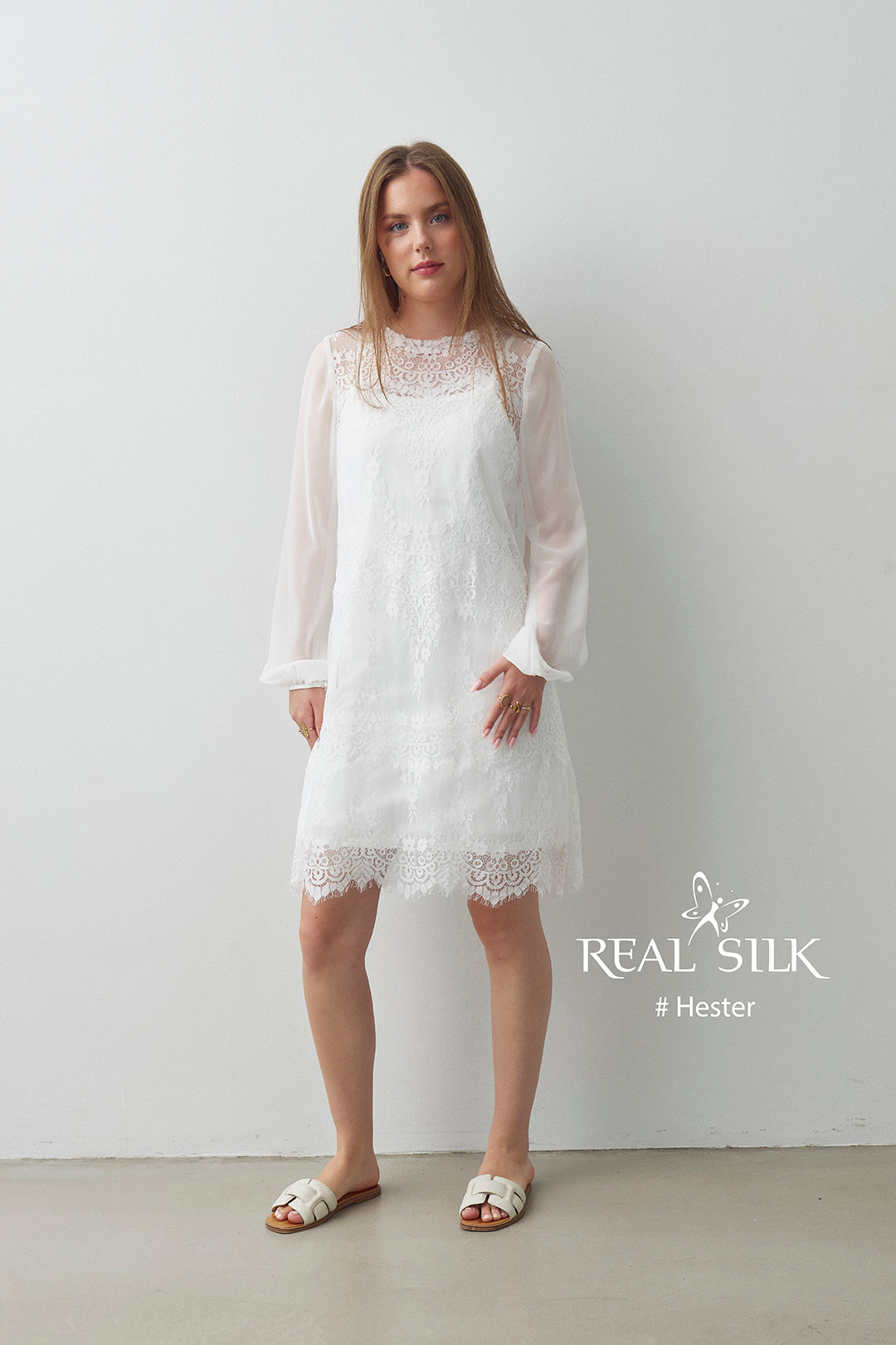 Konfirmationskjole 2027 Hester | Blonde & Chiffon | Real Silk
