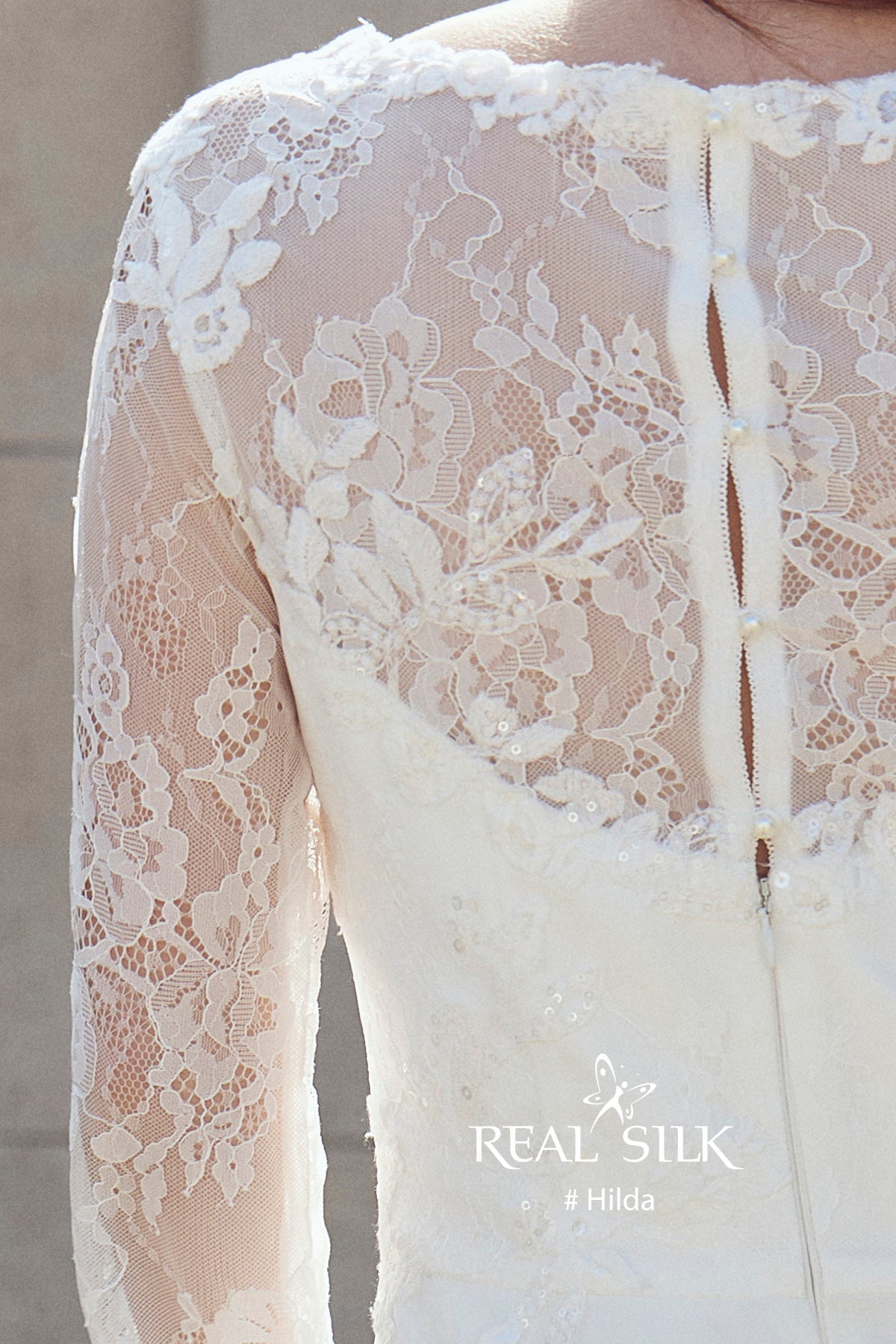 Konfirmationskjole 2027 Hilda | Blonde & Pailletter | Real Silk