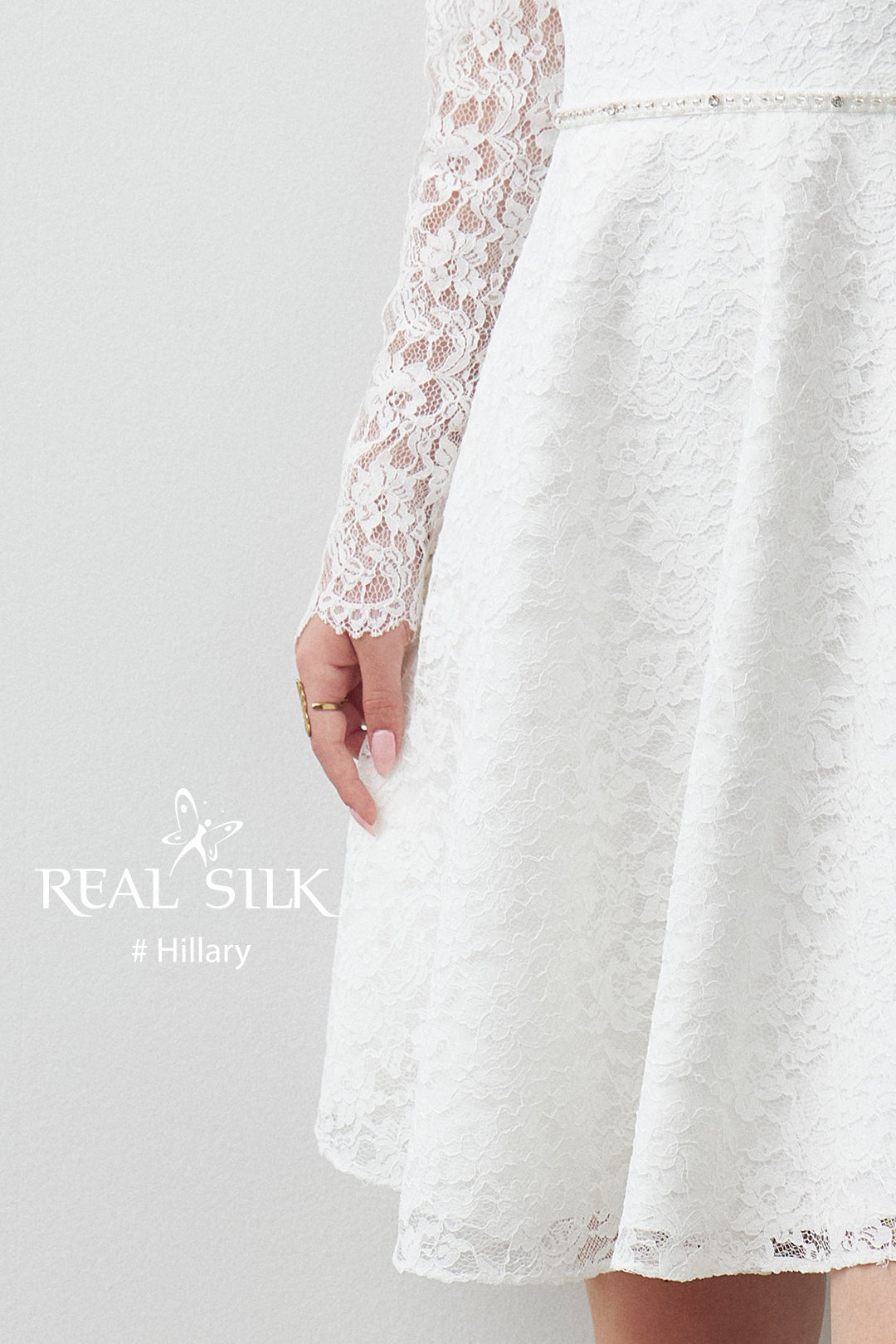 Konfirmationskjole 2027 Hillary | Blonde & Perleknapper | Real Silk
