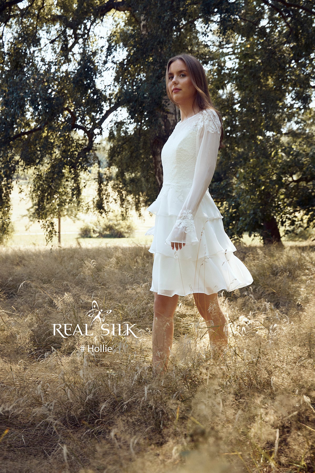 Konfirmationskjole 2027 Hollie | Blonde & Chiffon | Real Silk